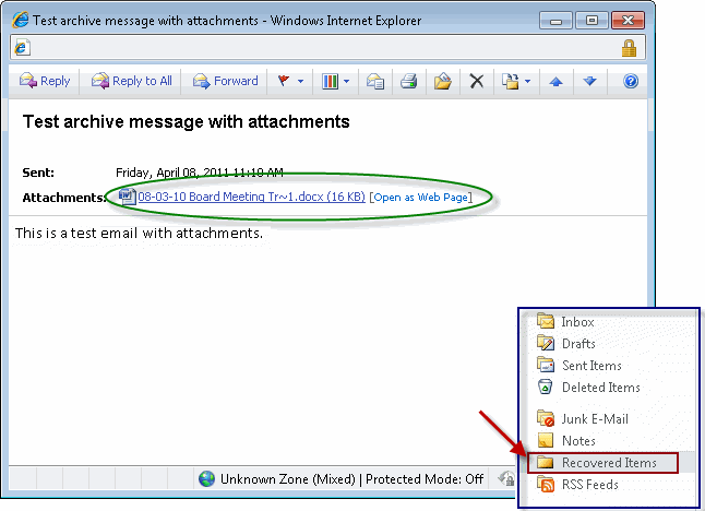 how to recall a message in outlook webapp